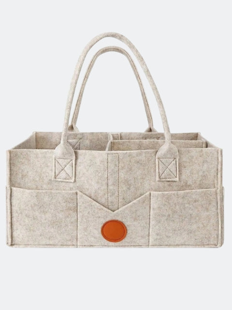 Baby diaper caddy organizer oatmeal (bag)