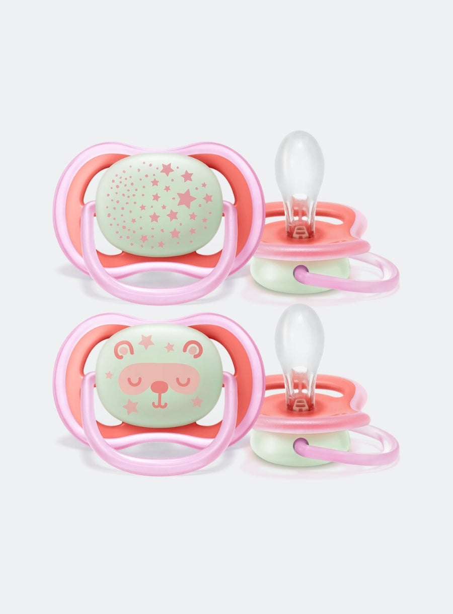 AVENT 2 ULTRA AIR NIGHT TIME SOOTHER 6-18 - GIRL