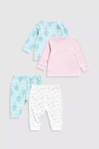 Garden Bunny Baby Pyjamas - 2 Pack