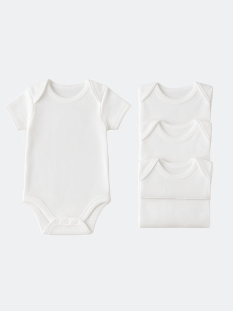 White 5 Pack Essential Baby Long Sleeve Bodysuits