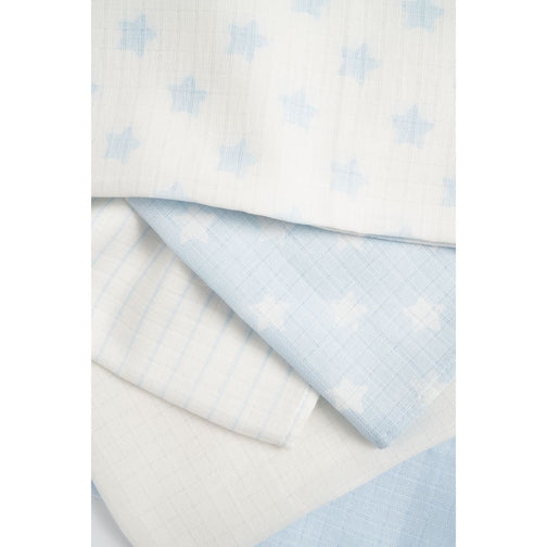 Blue Muslins Cloths - 6 Pack